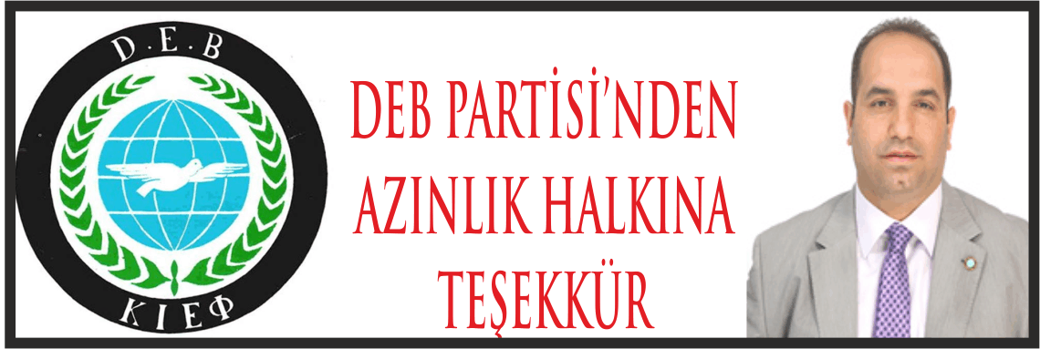 DEB Partisi azınlık halkına teşekkür etti